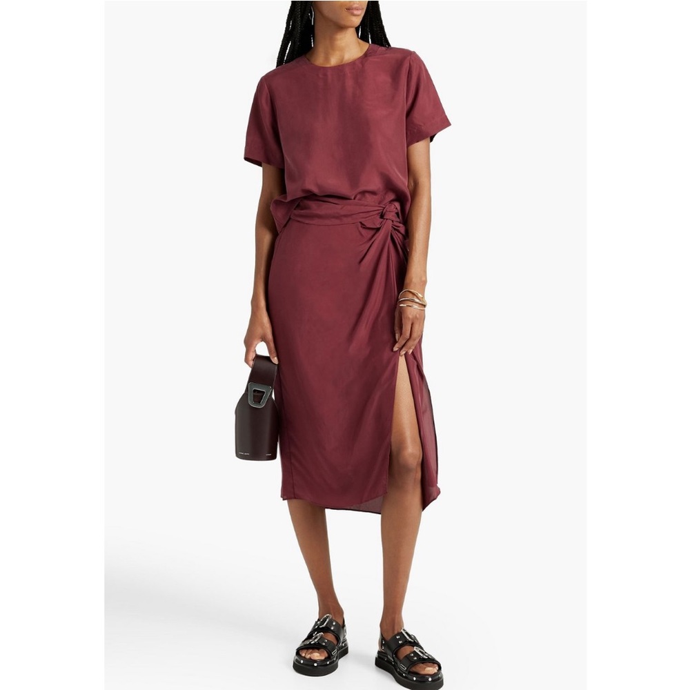 Rag and bone cropped silk tee